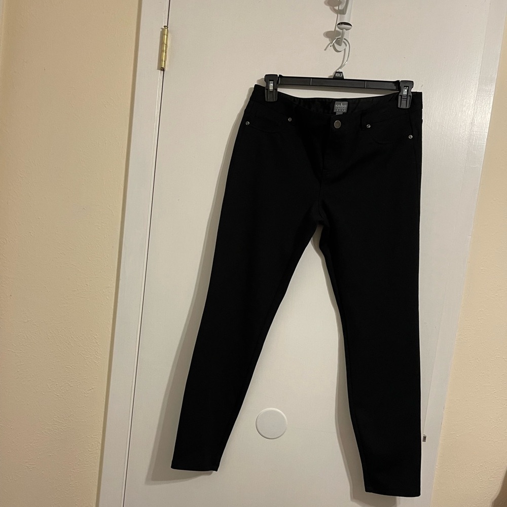Black Polyster work pant by Soho Jeans New York and Company